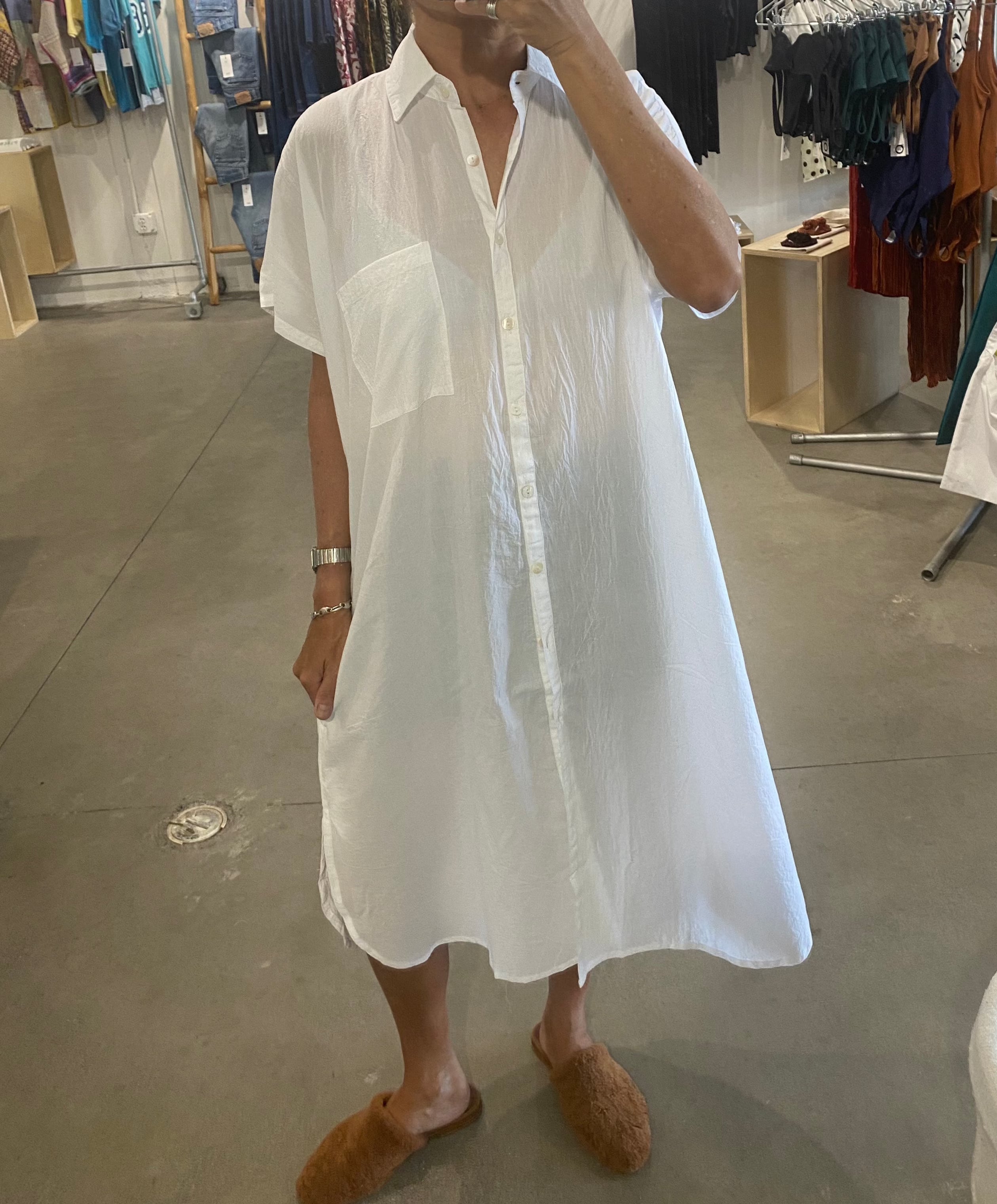 Here. Big Shirt Dress