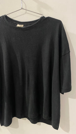 Here. - Raw Silk Oversized Tee