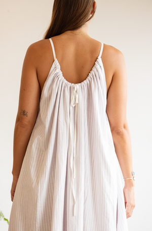 Here. - Hemp Cotton Drawstring Dress