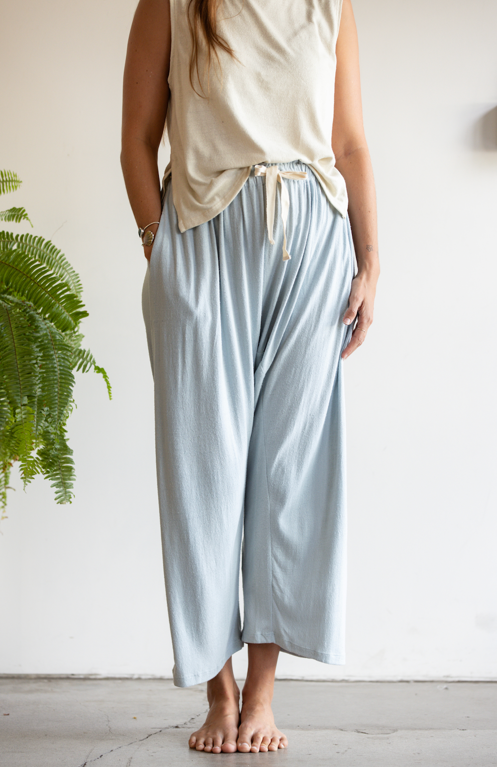 Here. - Raw Silk Lounge Pants