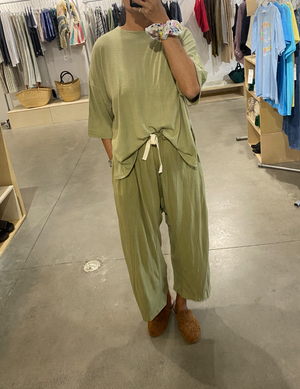 Here. - Raw Silk Lounge Pants